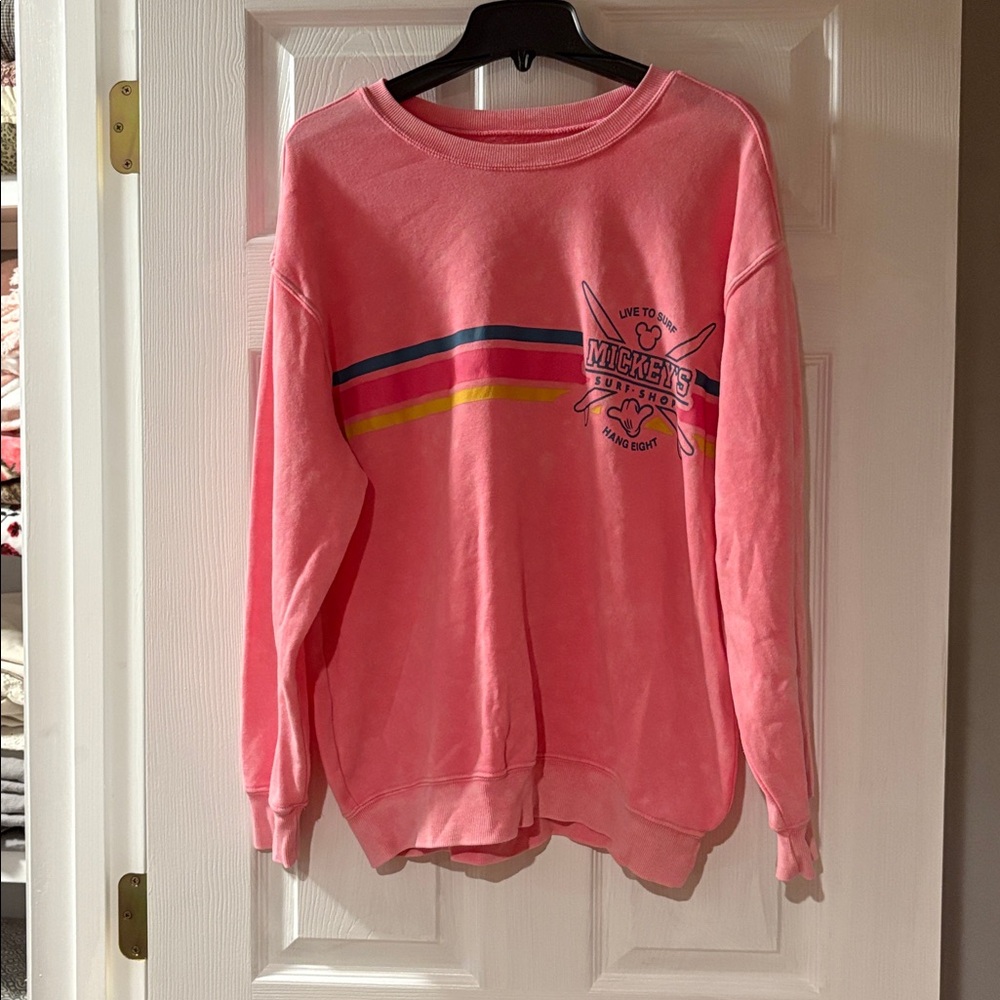 Hybrid Apparel Pink Mickey Crewneck